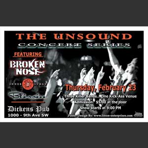 Poster 02 - Unsound Concert Series, Dickens Pub
